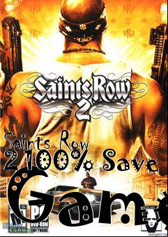 Box art for Saints Row 2 100% Save Game